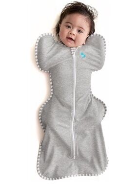 Love to Dream Gray Swaddle Sleep Sack with Zipper 1.0 TOG